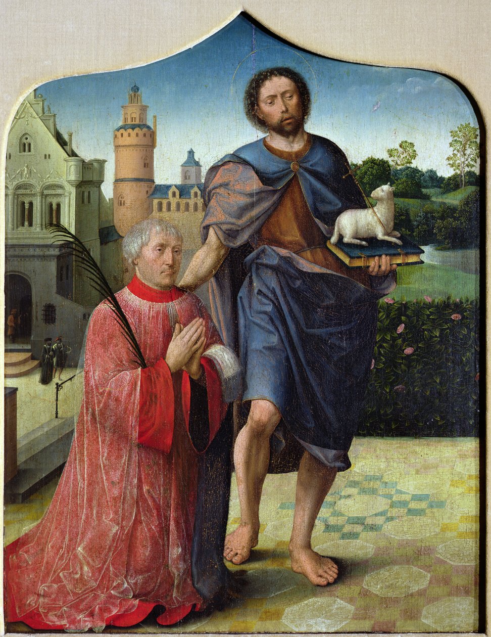 Johannes Døberen og en kanon (se 231773 for verso) af Jan II Provost