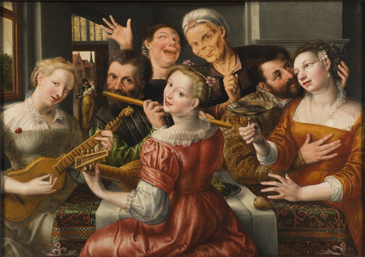 Et lystigt selskab af Jan Massys or Metsys