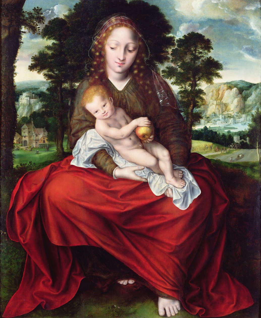 Madonna og barn af Jan Massys or Metsys