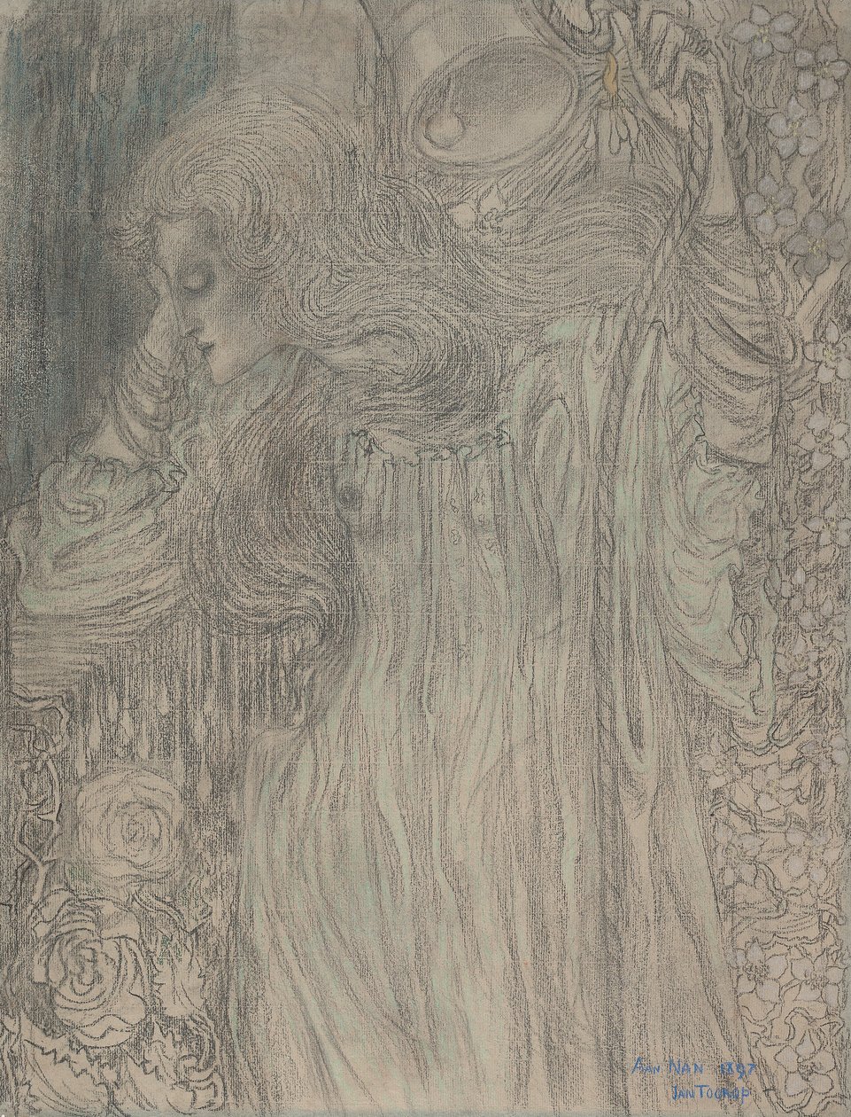 Drømmeren, ca. 1897 af Jan Toorop