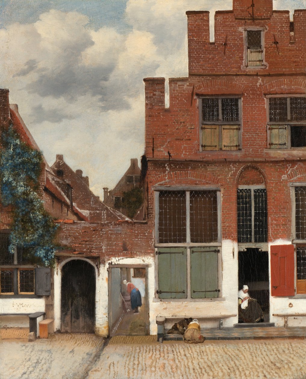 Udsigt over huse i Delft, kendt som Het Straatje af Jan Vermeer van Delft