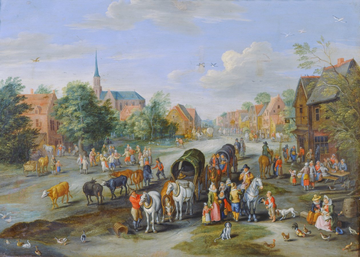 flamsk fete (olie på kobber) af Jan the Elder Brueghel