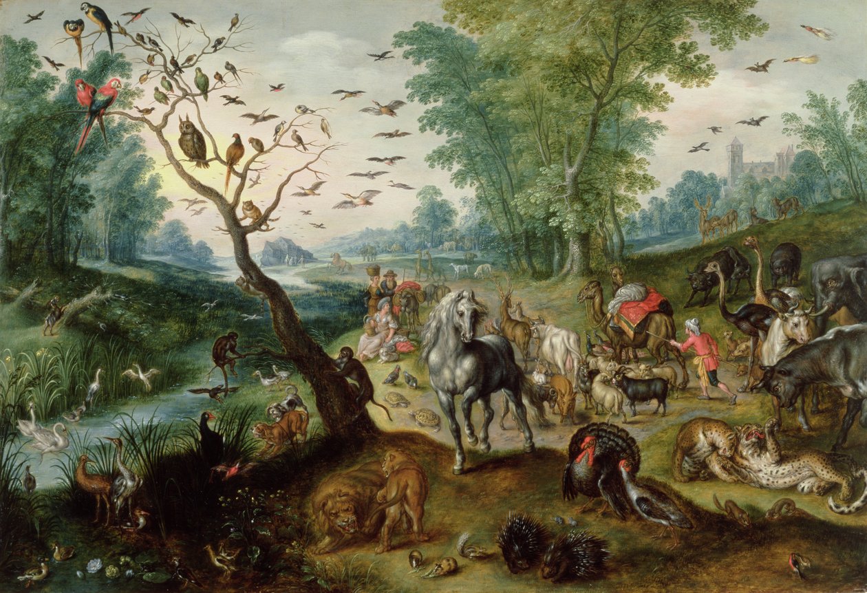 Noahs ark af Jan the Elder Brueghel