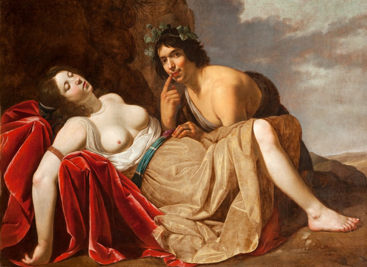 Hyrde og sovende pige, 1623-30 af Jan van Bijlert or Bylert