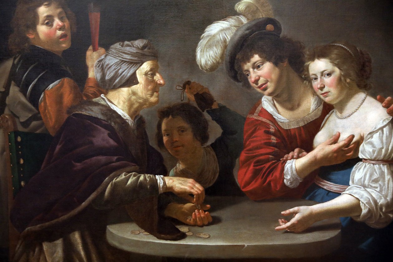 Mellemstykket, detalje, ca. 1625-30 af Jan van Bijlert or Bylert