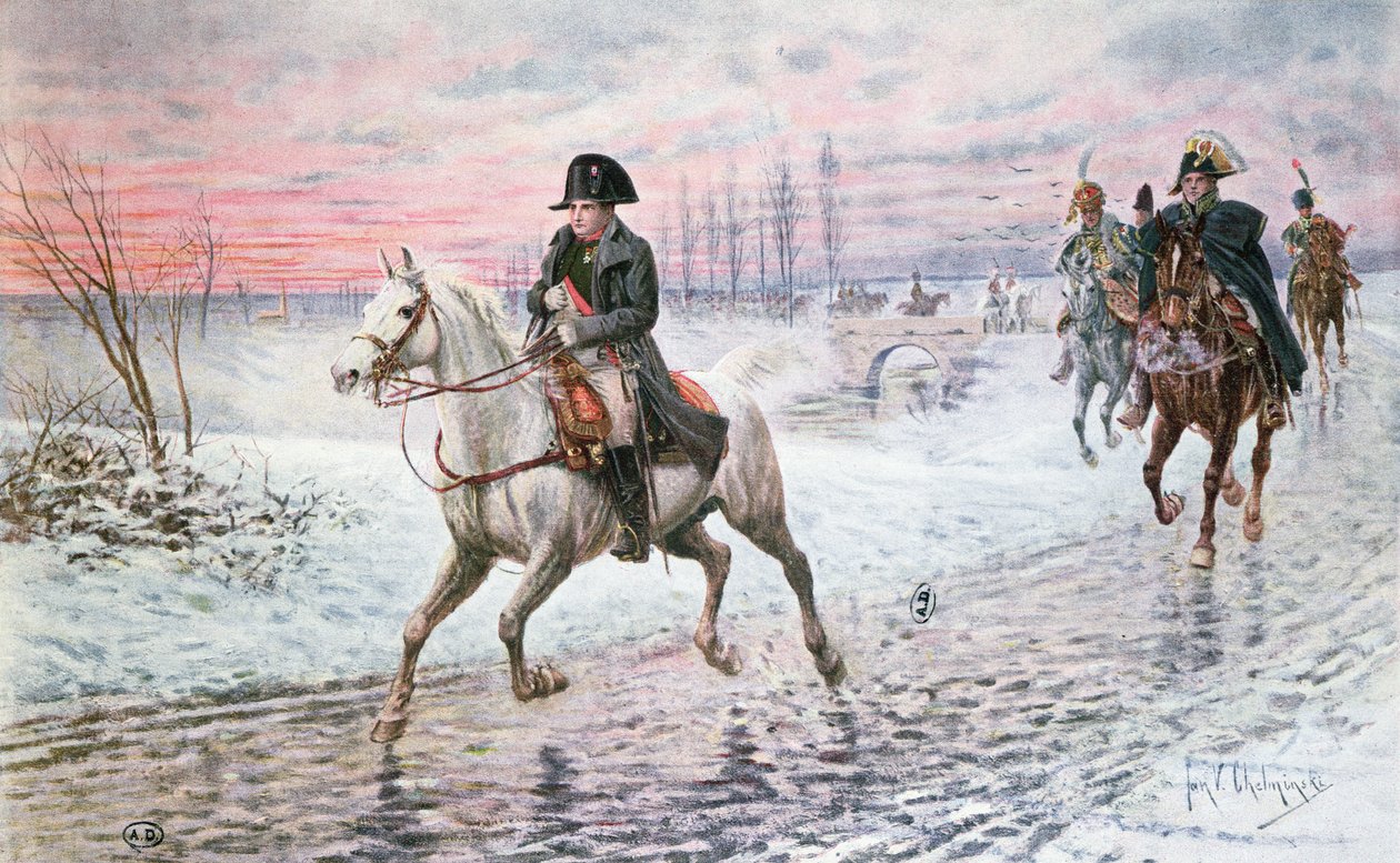 Napoleon på tilbagetoget fra Moskva i 1812 af Jan van Chelminski