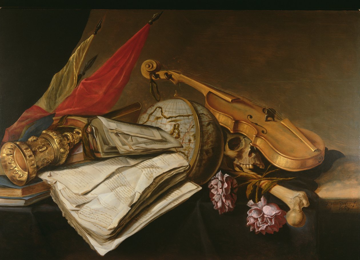 Et Vanitas-stilleben, 1663 af Jan van Dalen