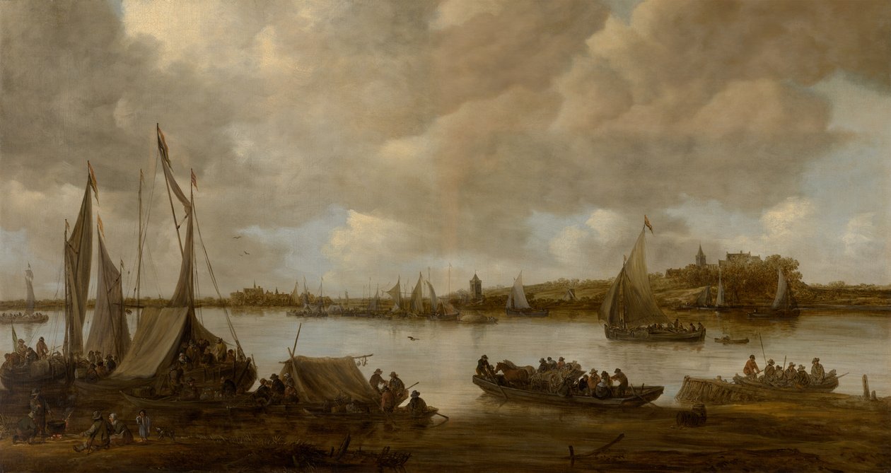 Udsigt over Rhinen nær Hoog af Jan Josephsz van Goyen