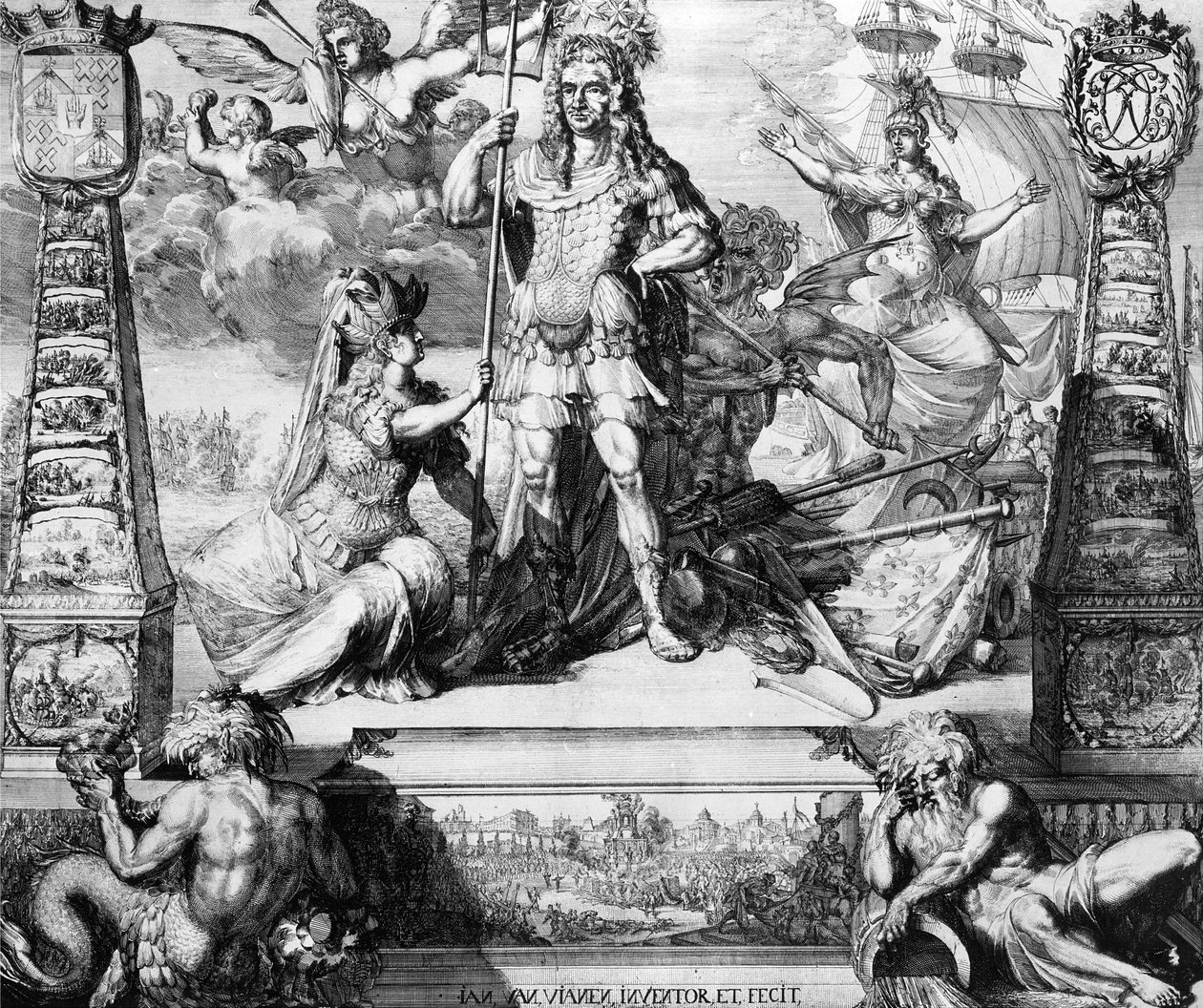 Allegorisk portræt af Cornelis Tromp, 1688 af Jan van Vianen