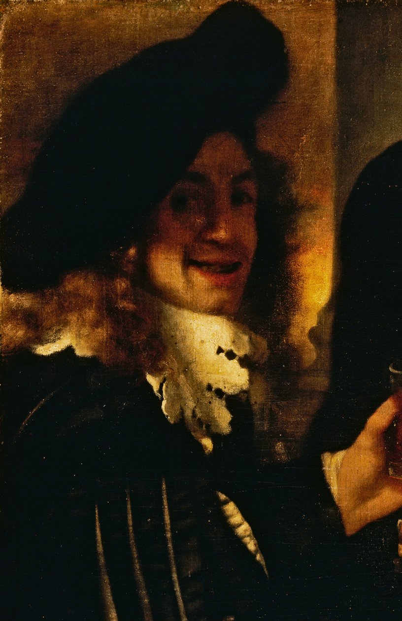 Musiker, detalje fra The Procuress af Johannes Vermeer