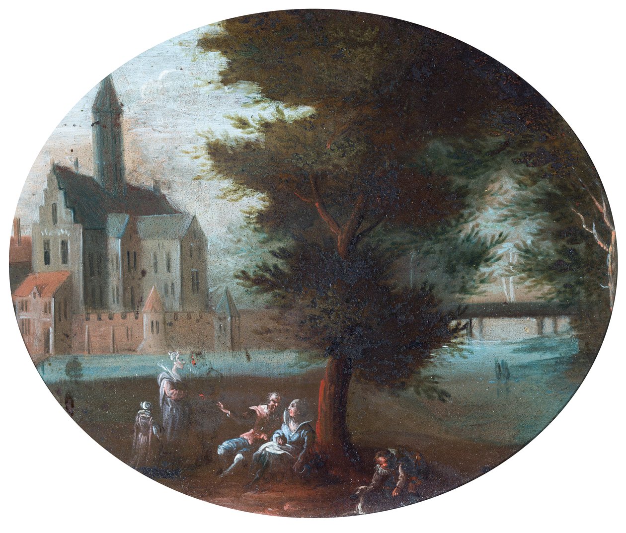 Scene i en park af Jan (follower of) Brueghel