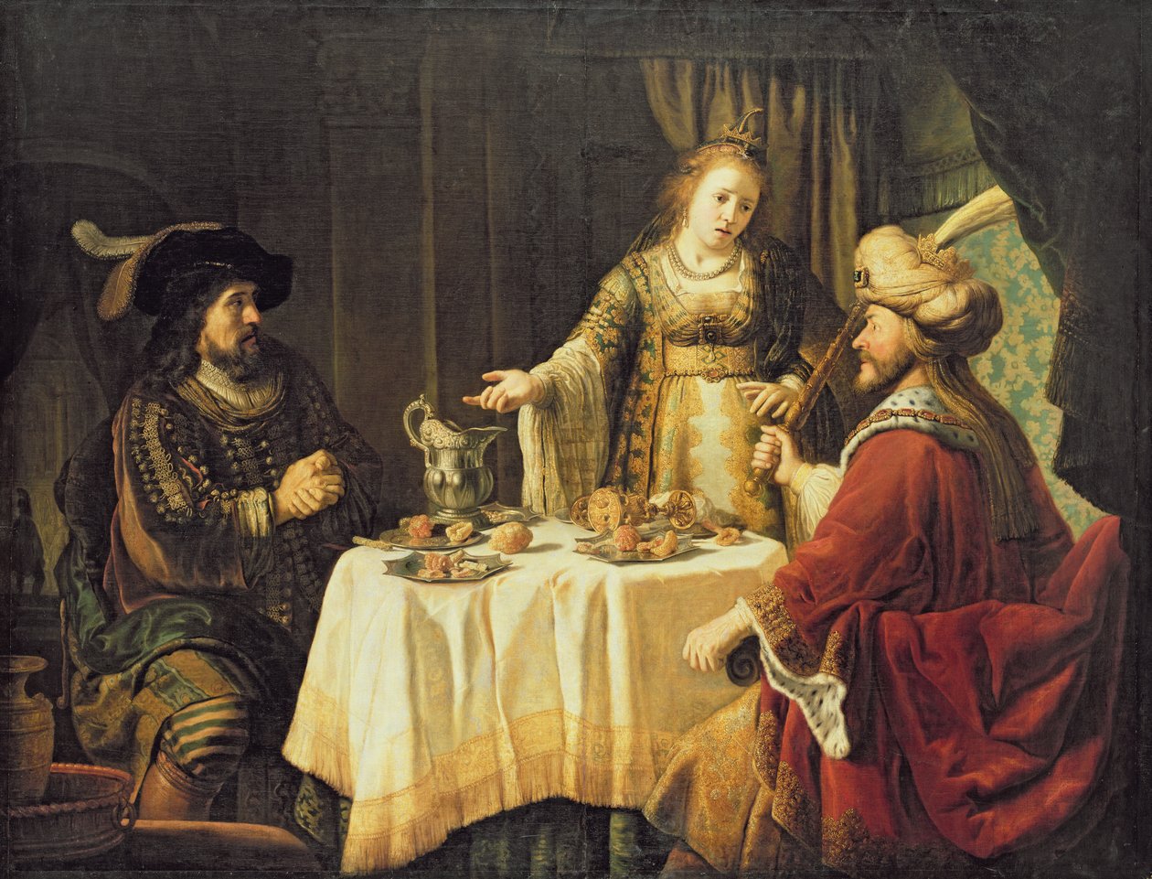 Måltidet med Esther af Jan 1620 76 Victors