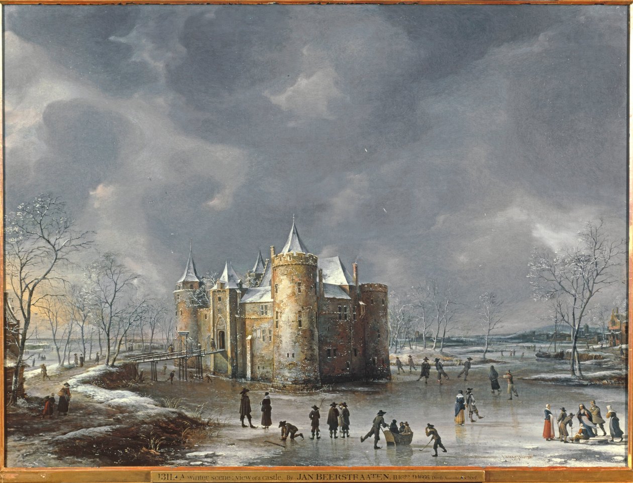Slottet i Muiden om vinteren af Jan Abrahamsz. Beerstraten