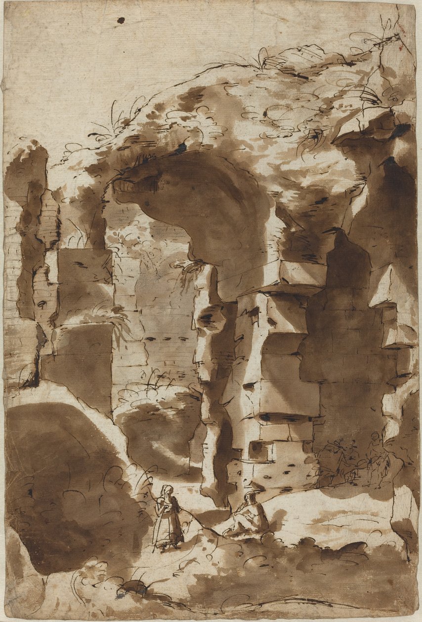 Ruinerne af Colosseum af Jan Asselijn