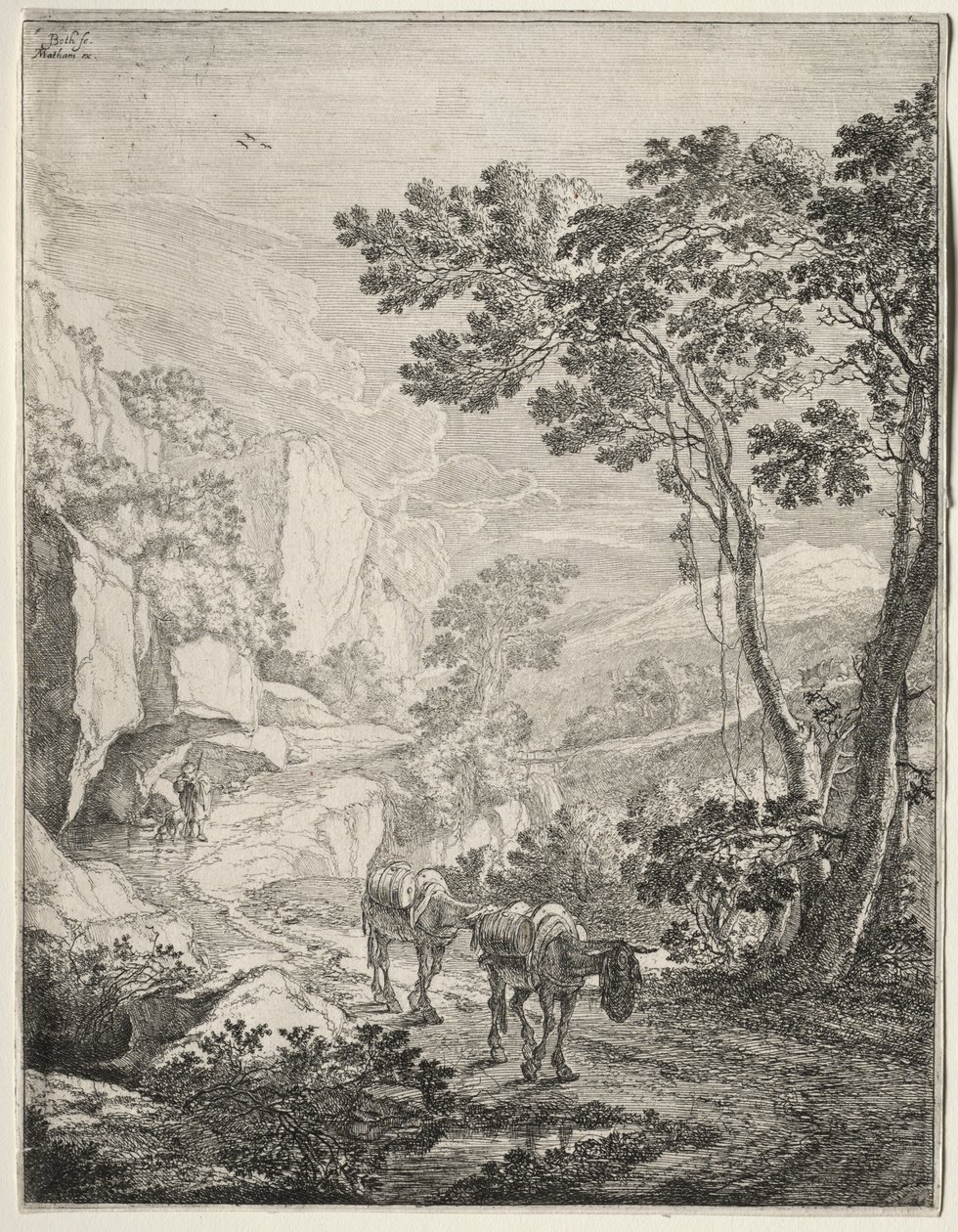 De to Muler. Rocca Aquatico nær Ancona af Jan Both