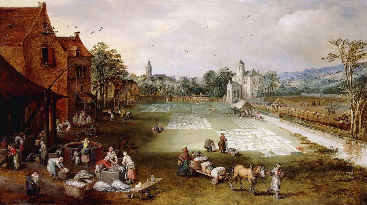 En blegeplads, af Jan Brueghel the Elder