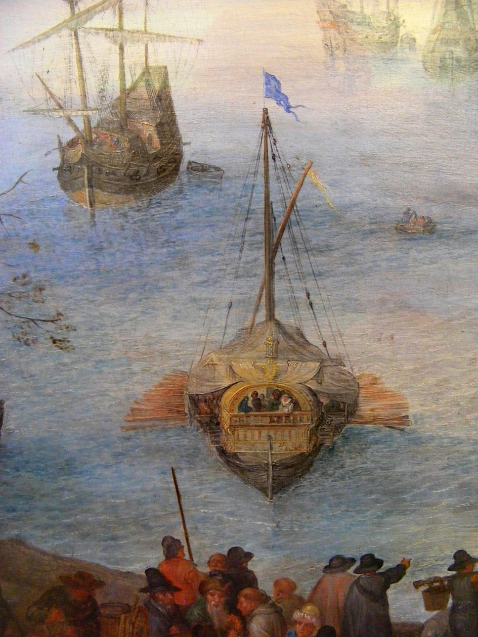 Stort fiskemarked af Jan Brueghel the Elder