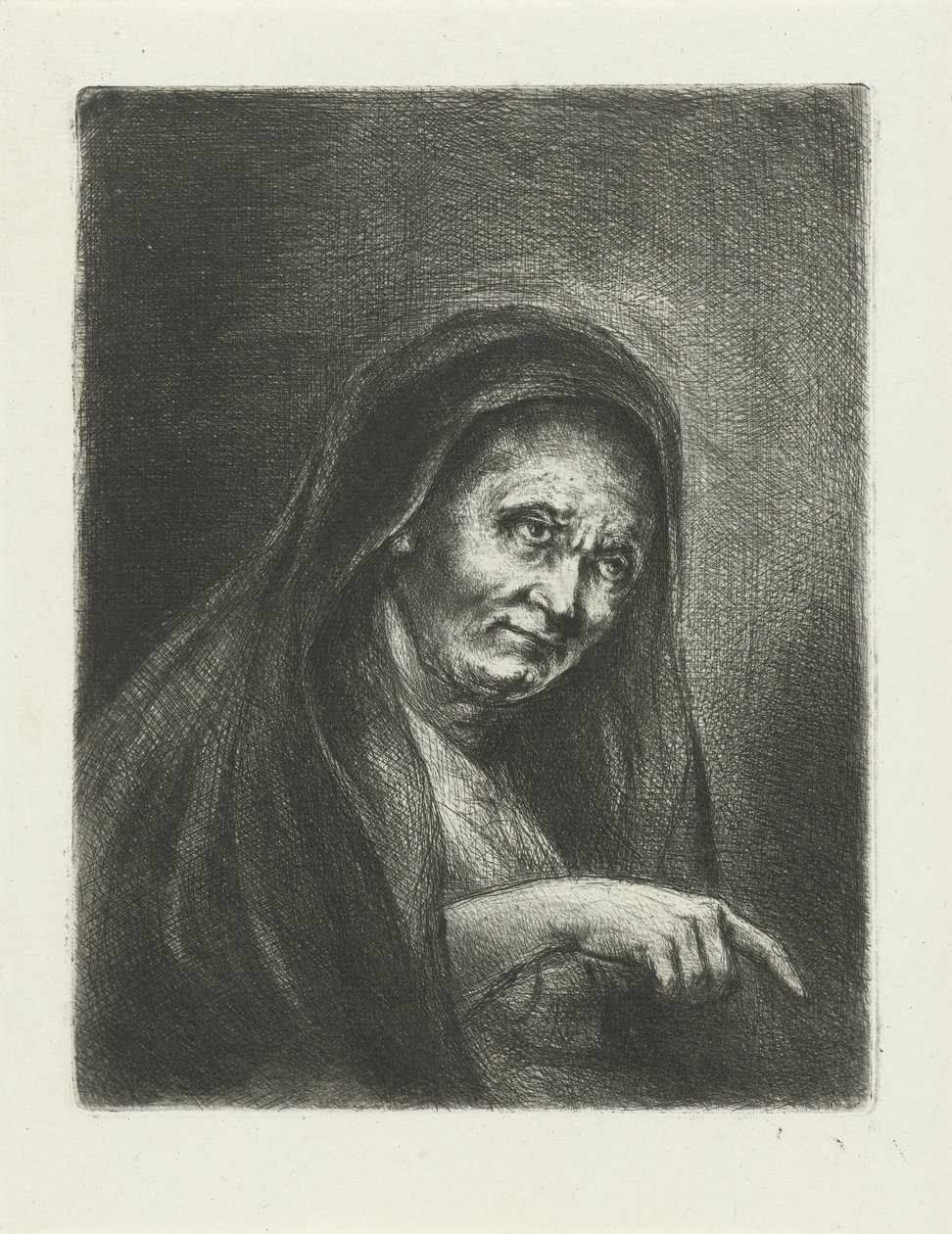 Gammel dame af Jan Chalon