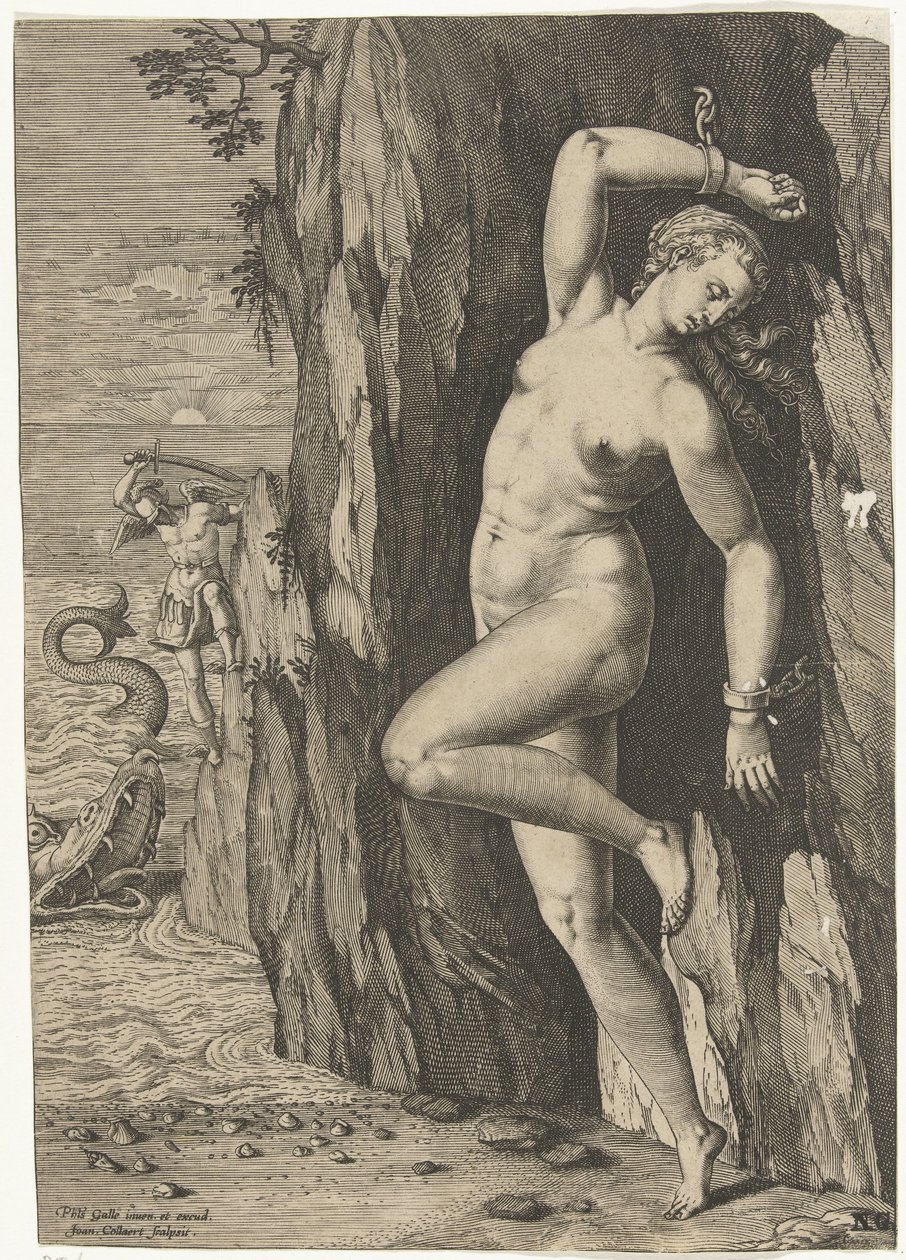 Perseus i Andromeda af Jan Collaert (II)