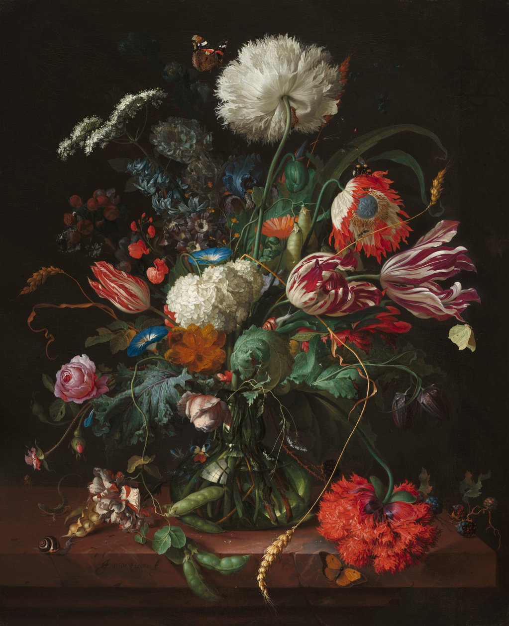 Vase med blomster af Jan Davidsz de Heem