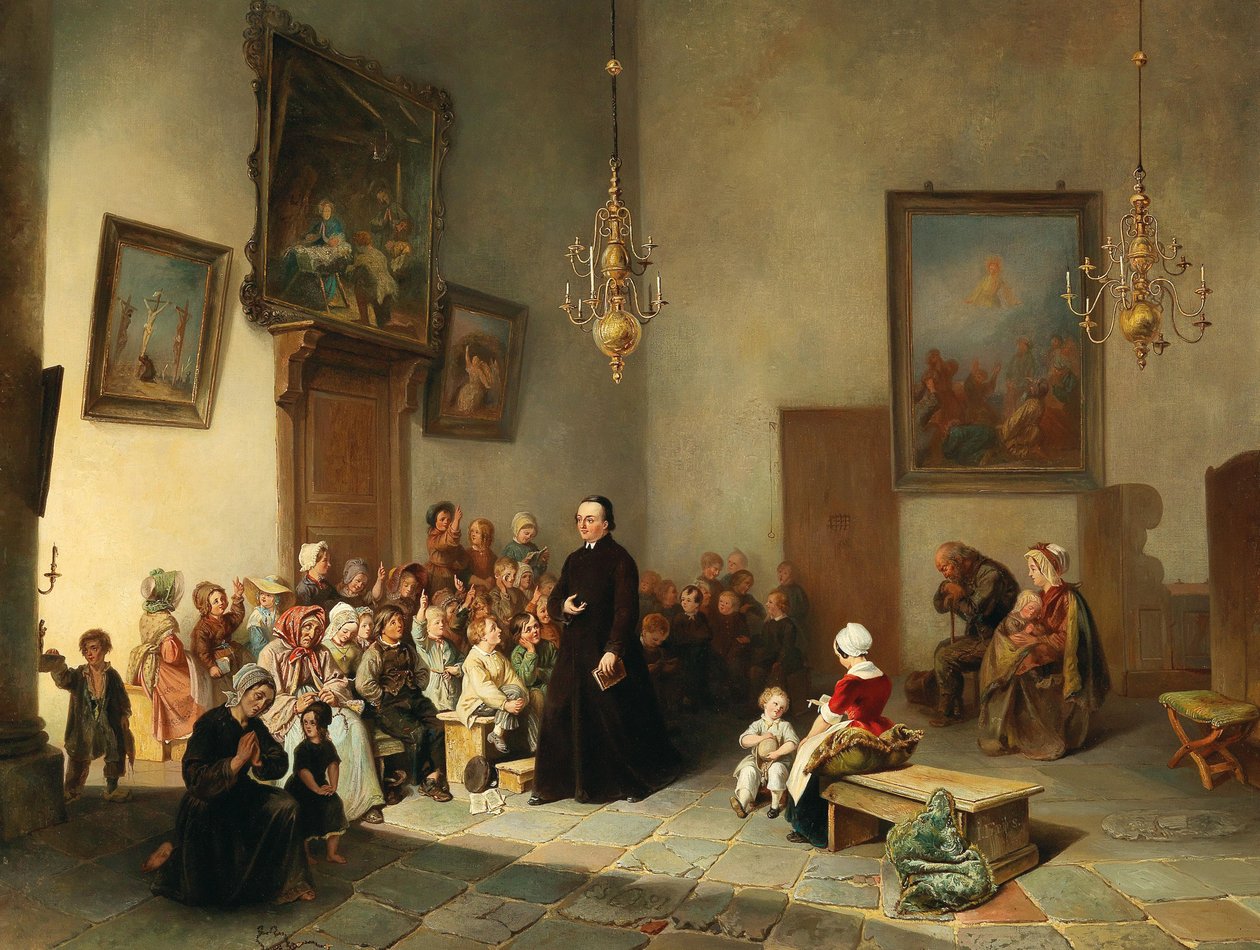 A Sunday school. dani af Jan Fabius
