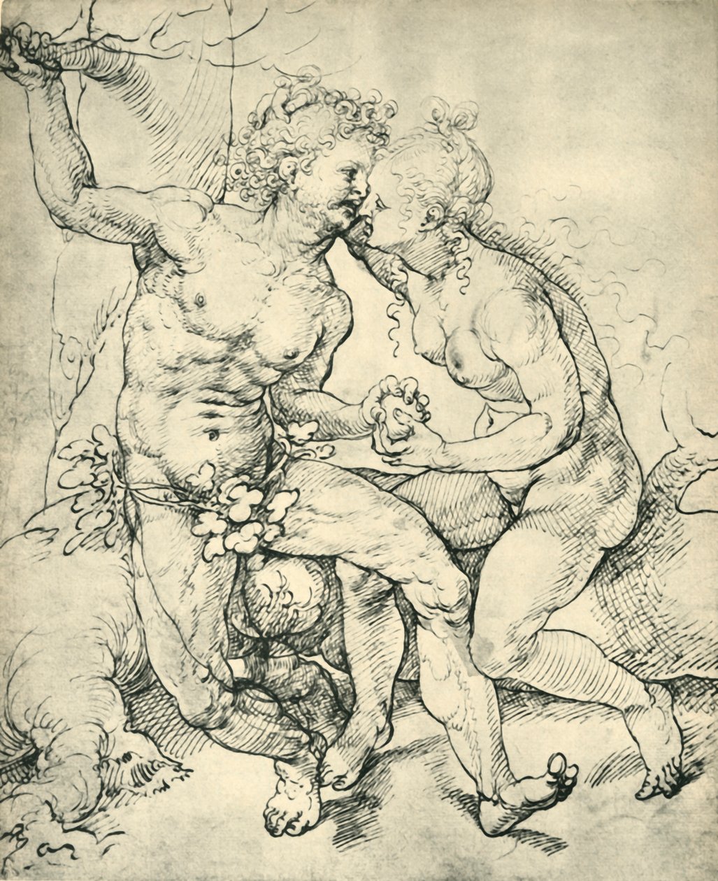 Adam og Eva, 1520-1525, 1943. af Jan Gossaert