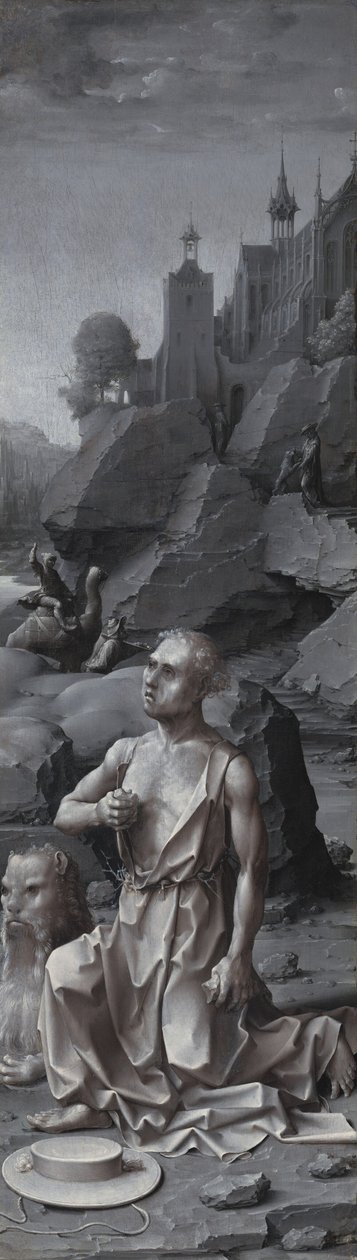 Saint Jerome Penitent [højre panel], ca. 15091512. af Jan Gossaert