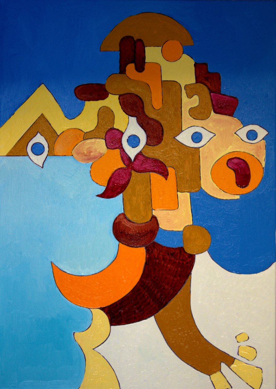 Big Sphinx, 2009 (olie på lærred) af Jan Groneberg