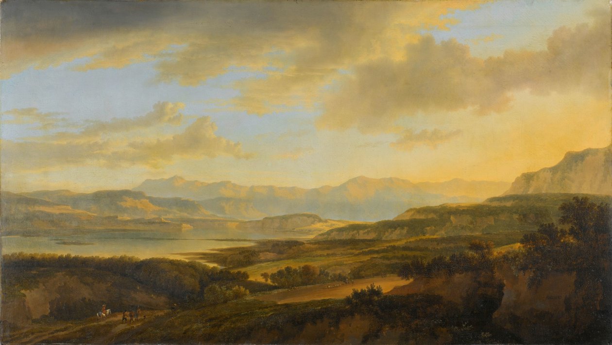 Zürich-søen af Jan Hackaert