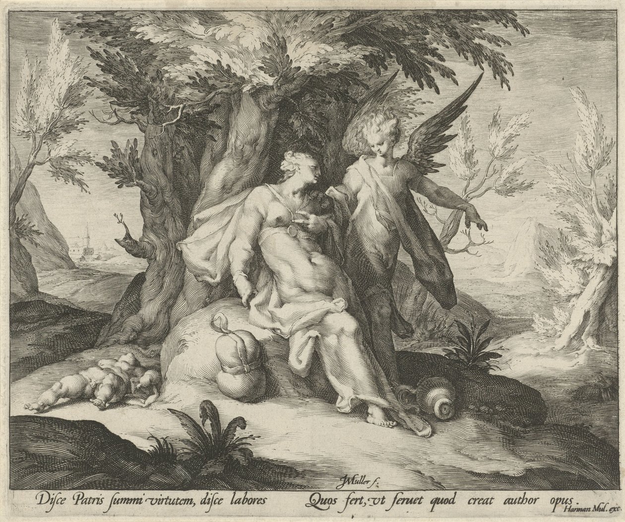 Hagar og Ismael i ørkenen af Jan Harmensz. Muller