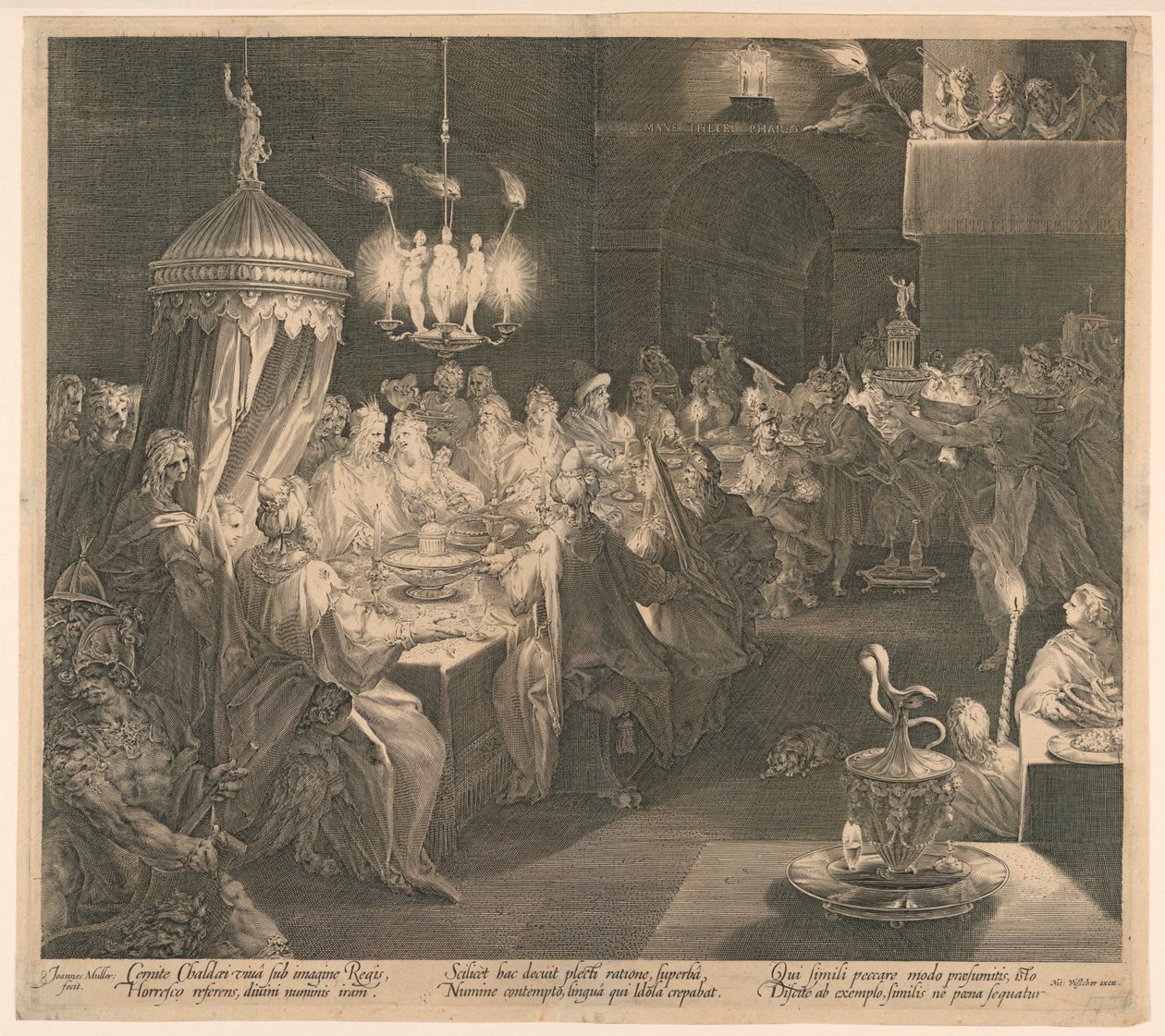 Belshazzars banket af Jan Harmensz Muller