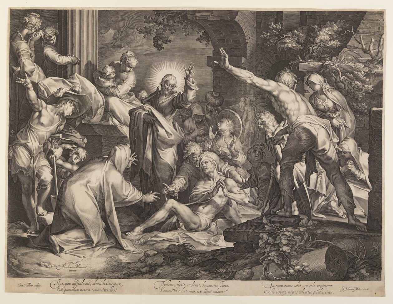 Opvækkelsen af Lazarus af Jan Harmensz. Muller