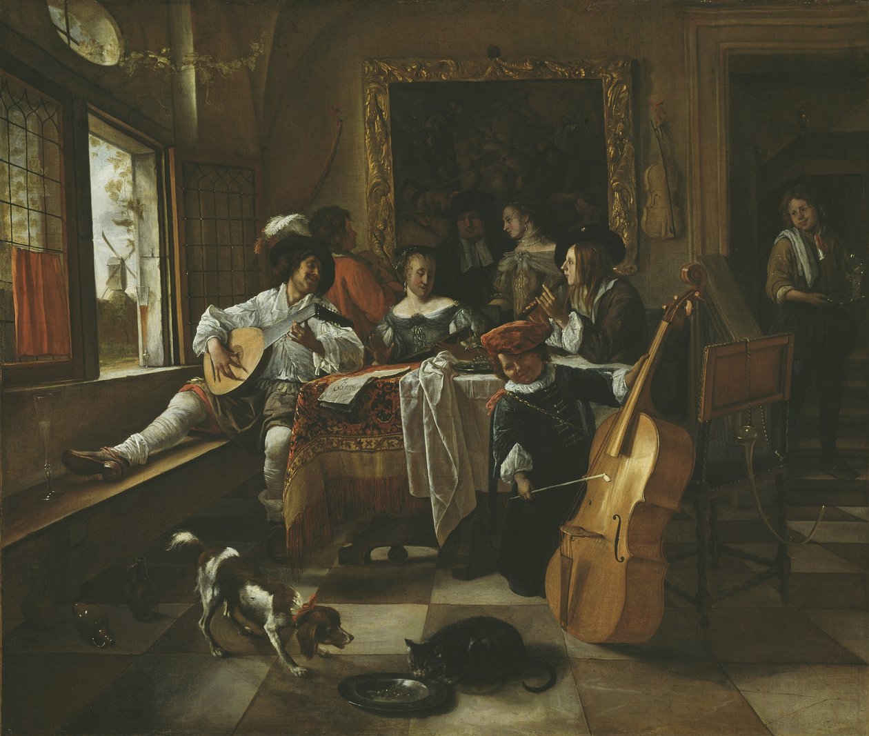 Familiekoncerten, 1666 af Jan Havicksz. Steen