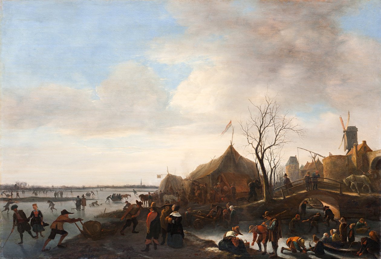 Vinterscene, ca. 1650 (olie på panel) af Jan Havicksz. Steen