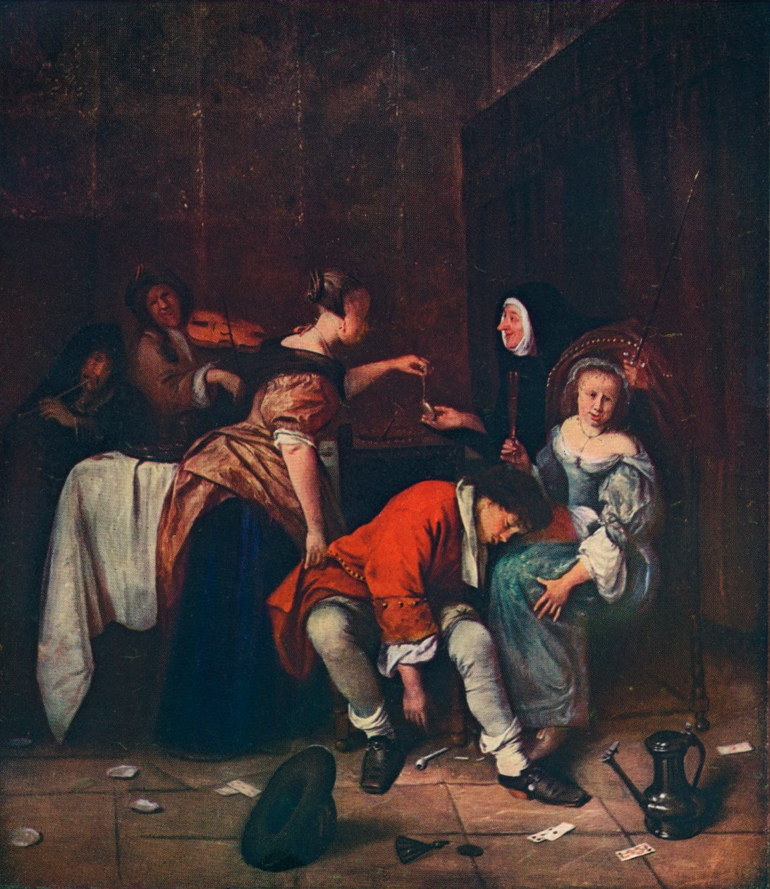 Dårligt selskab, c1665 af Jan Havickszoon Steen