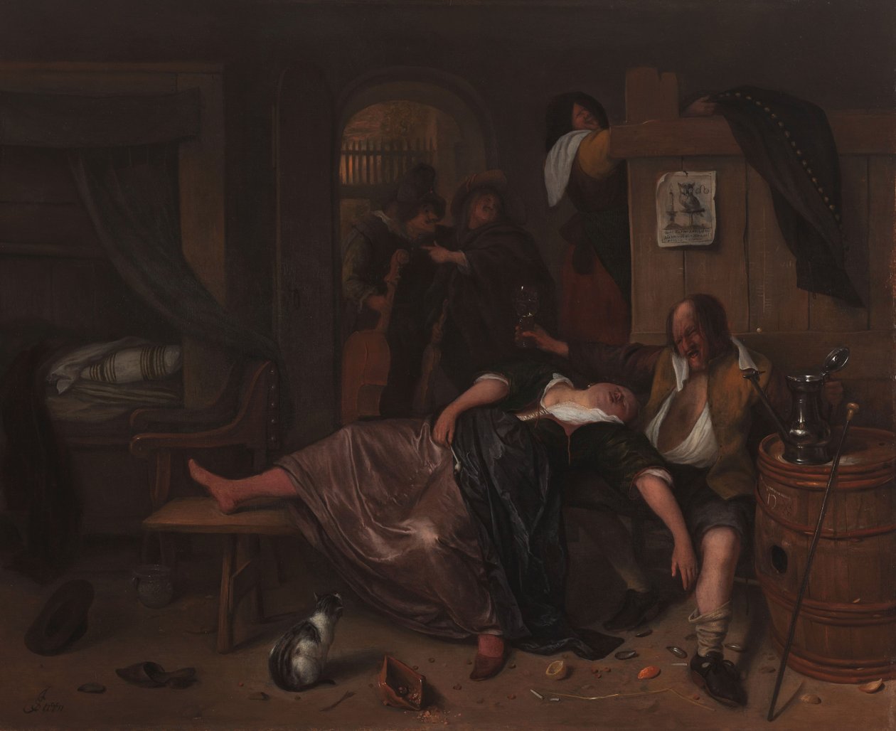 Det berusede par, ca. 1655-65 af Jan Havickszoon Steen