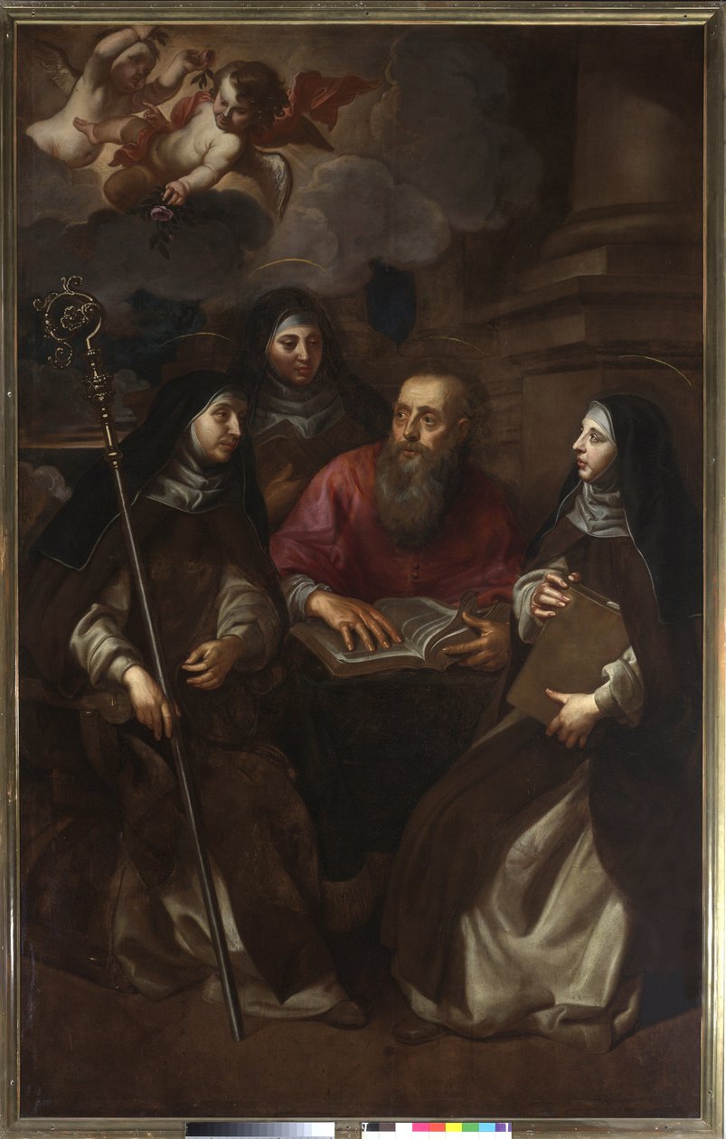Sankt Hieronymus med tre hellige (maleri af Jan Hovaert