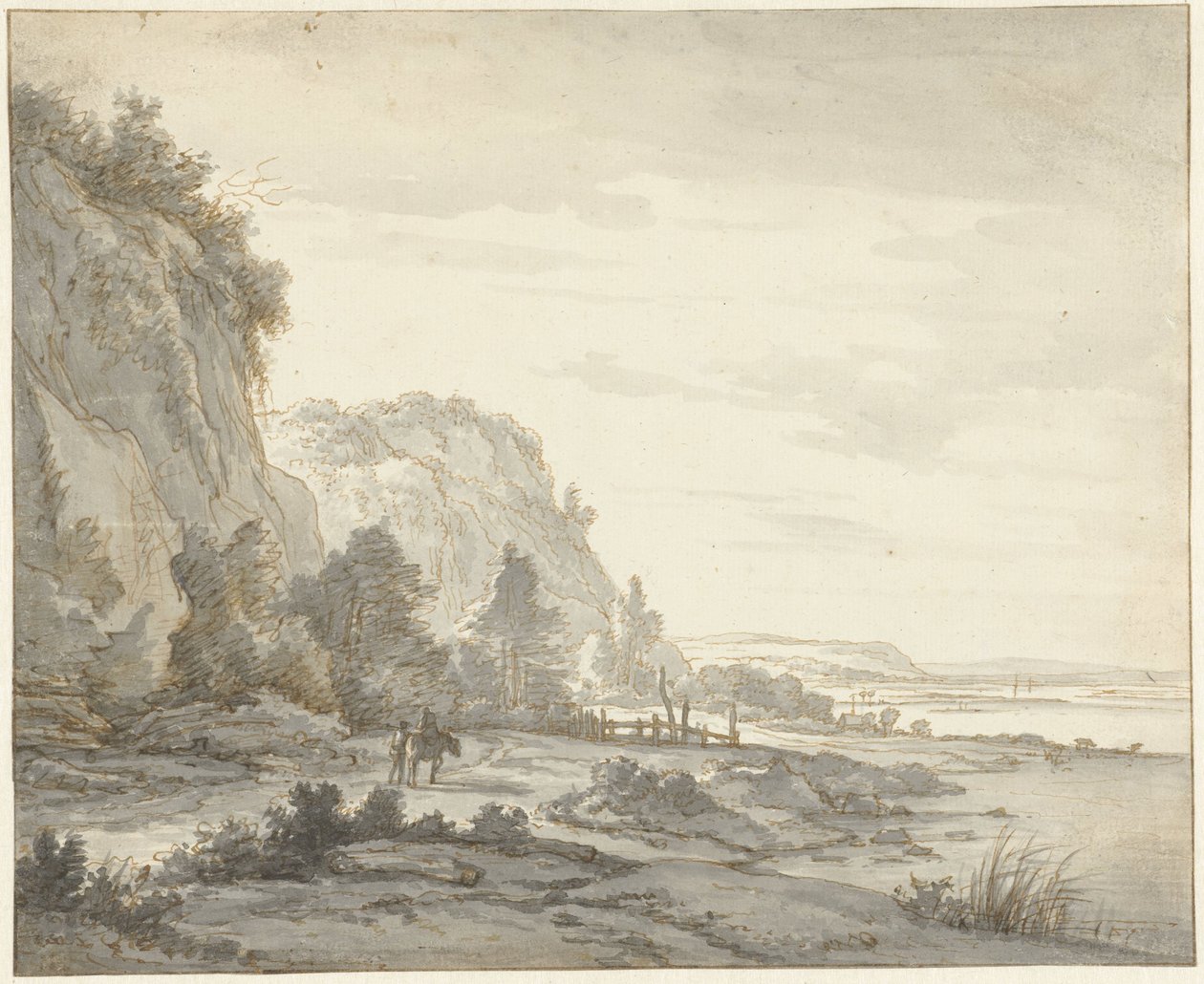 Bred ådal med stejle bjerge af Jan Hulswit