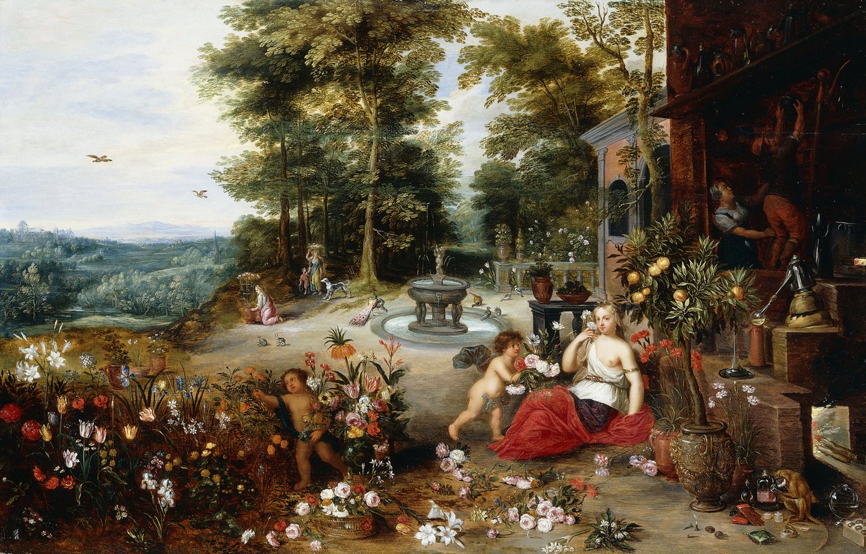 En allegori om lugten, 1635 af Jan II Brueghel