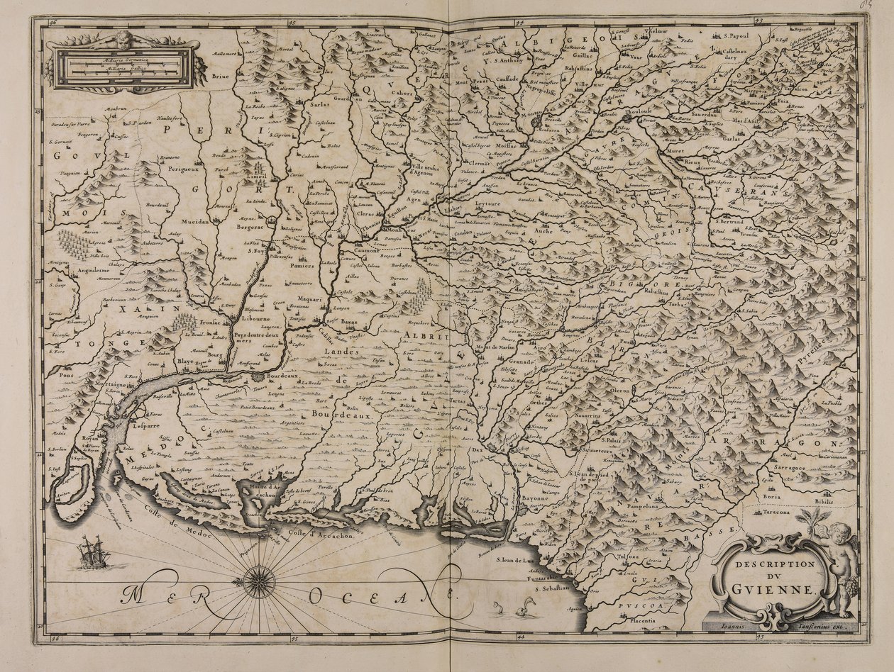 Beskrivelse af Guienne af Jan Janssonius