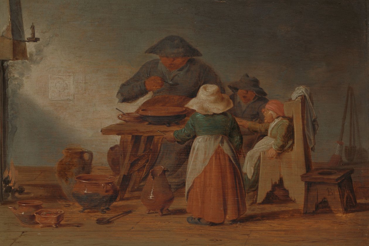 Bondemåltid af Jan Jansz Buesem (attributed to)