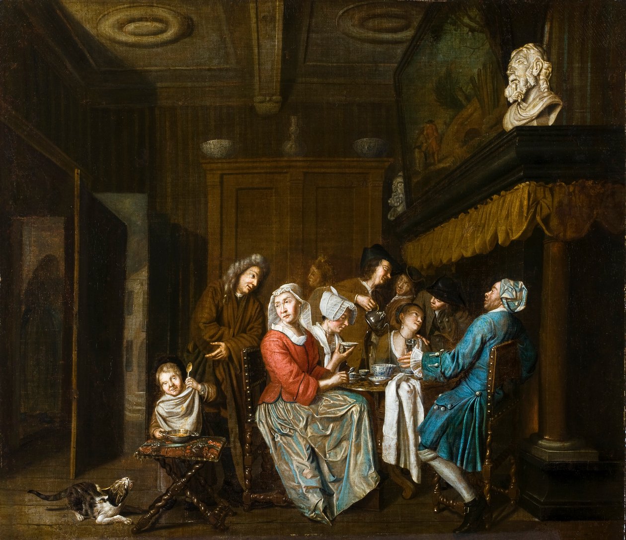 Et teselskab. af Jan Joseph Horemans the Elder