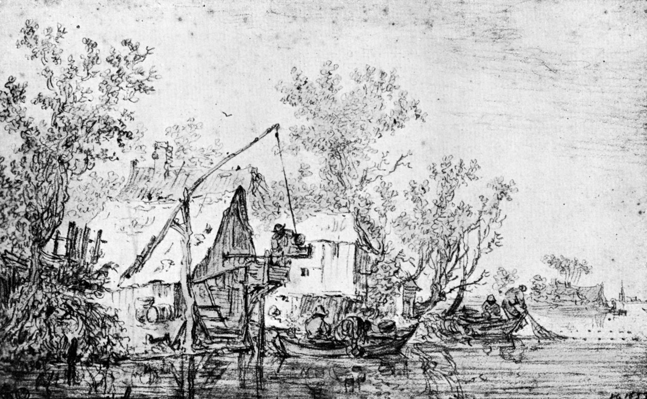 En hollandsk flod, 1913. af Jan Josephsz van Goyen