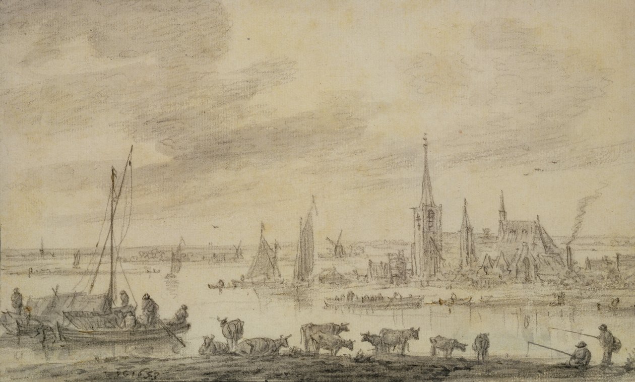 Flodlandskab af Jan Josephsz van Goyen