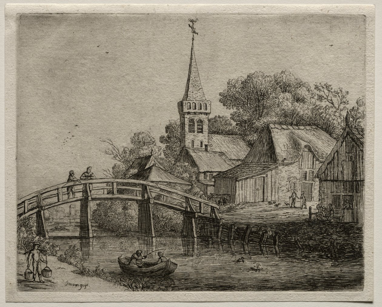 Træbroen. af Jan Josephsz van Goyen