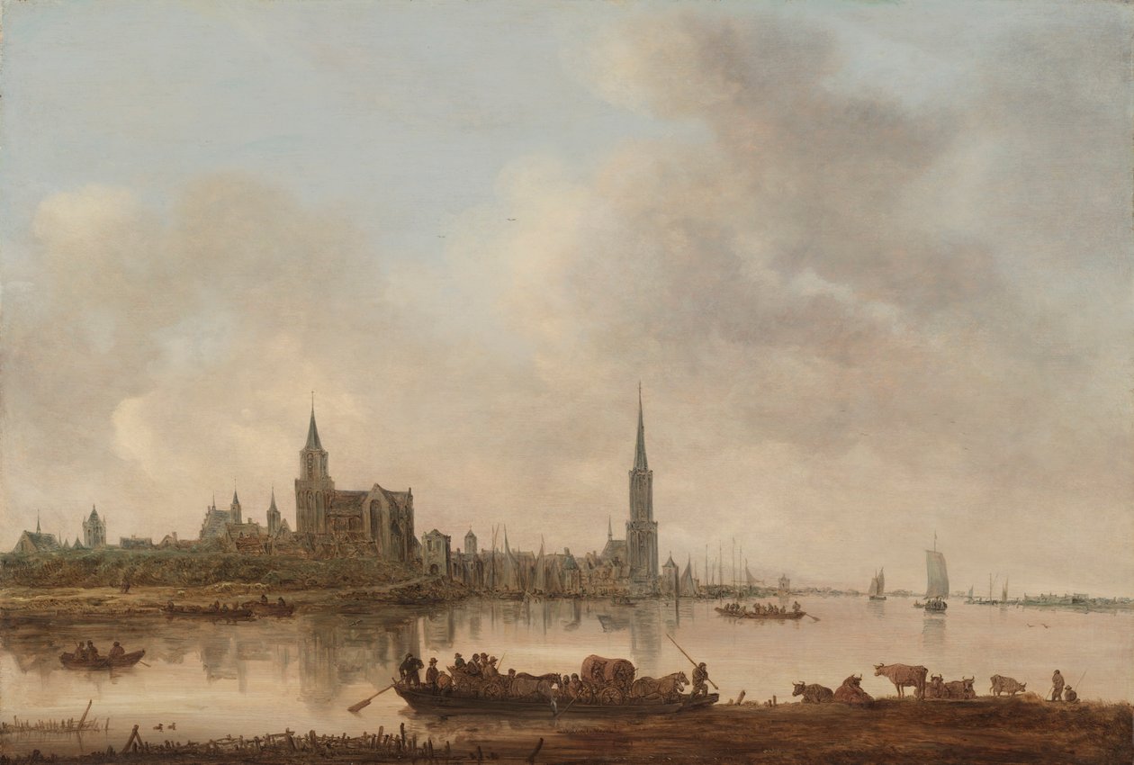 Udsigt over Emmerich, 1645. af Jan Josephsz van Goyen