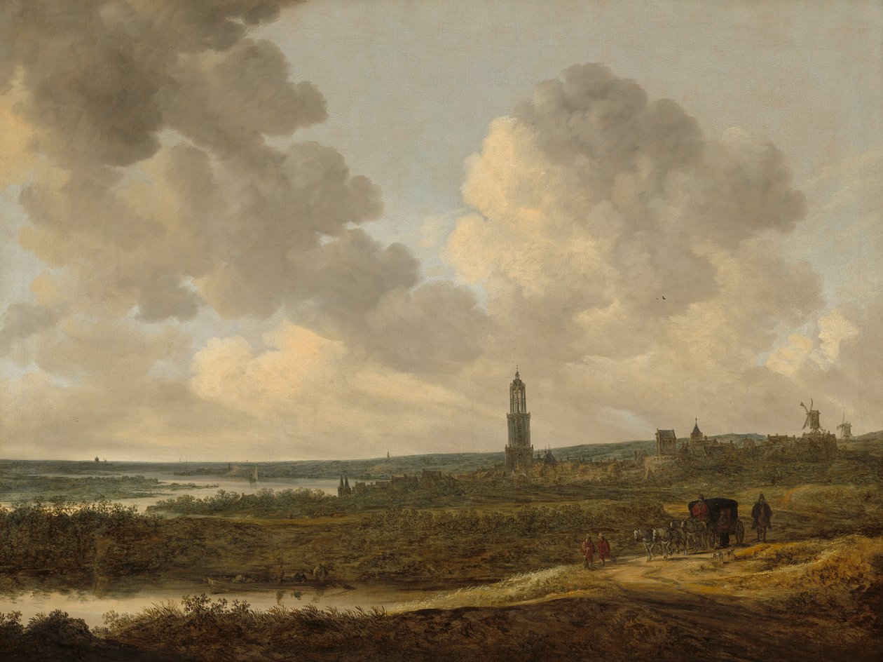 Udsigt over Rhenen af Jan Josephsz van Goyen