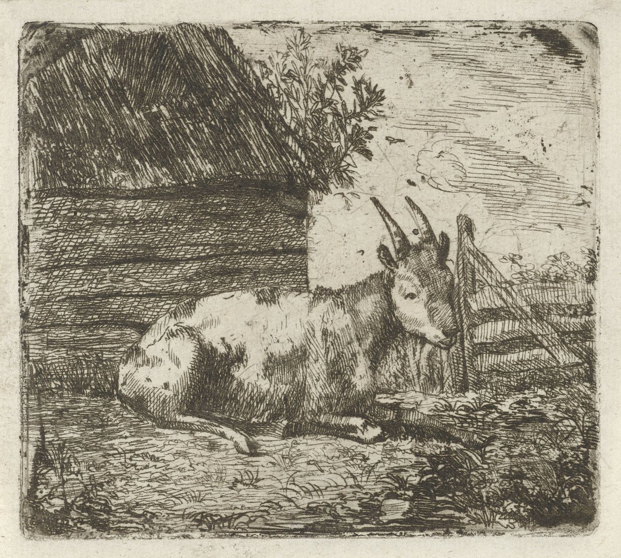 Bukke ved en lade af Jan Kobell (II)