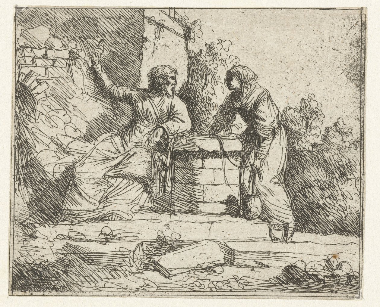 Kristus og den samaritanske kvinde af Jan Lievens