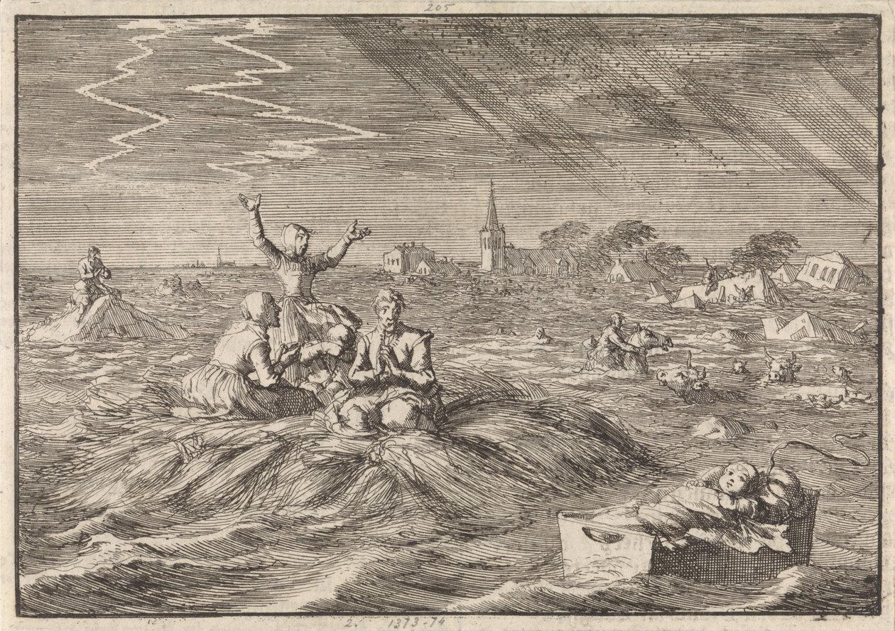 Oversvømmelse i Groningen, 1686 af Jan Luyken